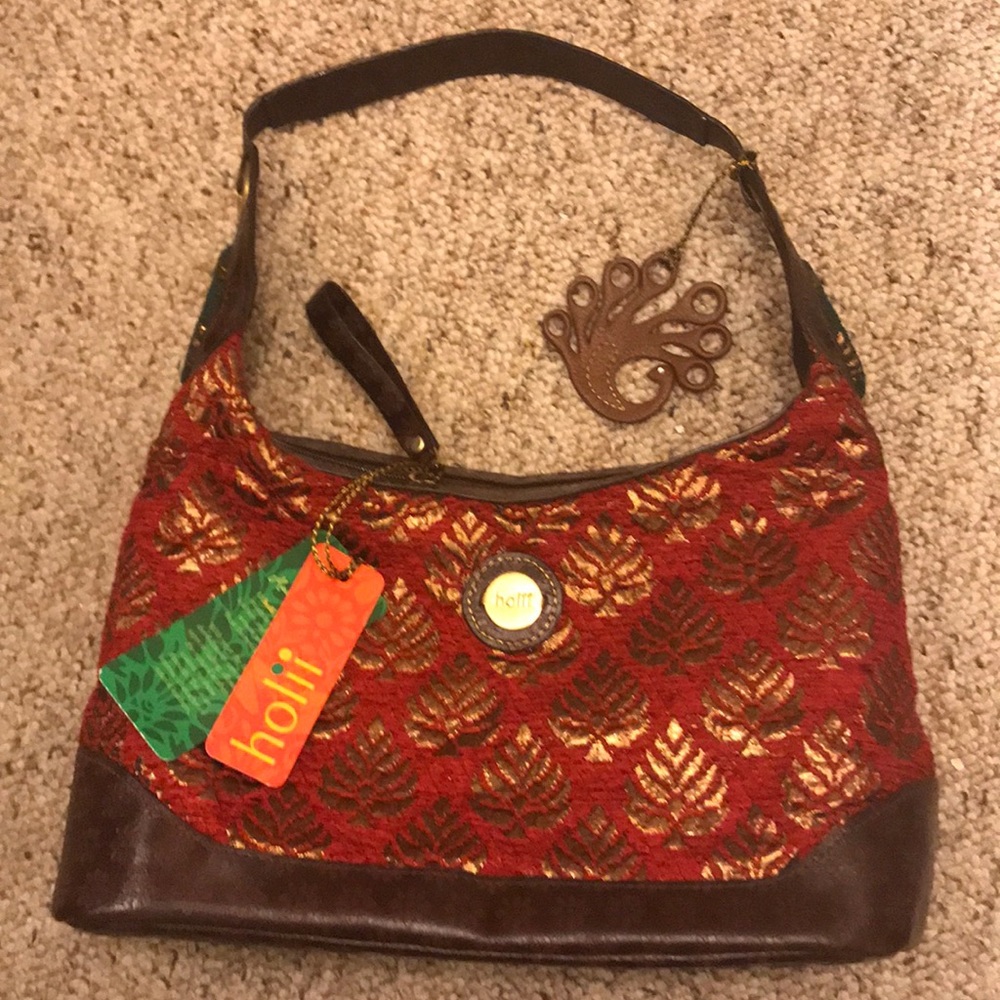 Holii Bag NWT Genuine Leather & Exquisite Textiles
